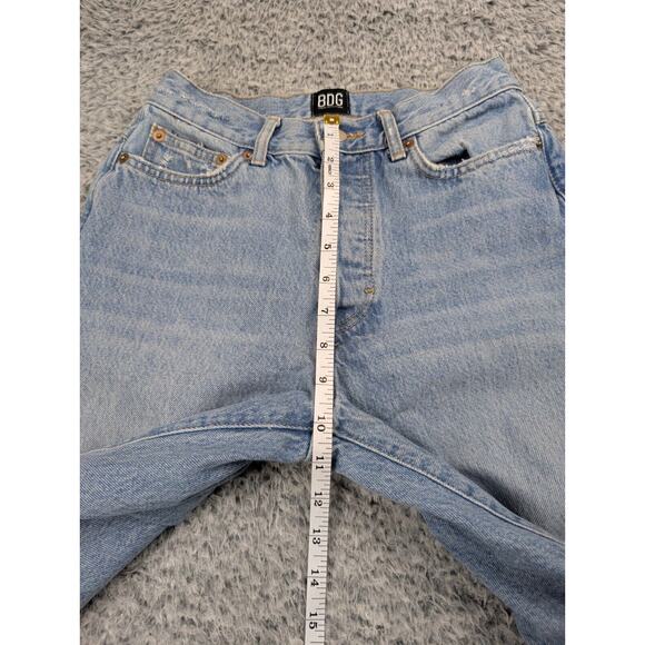 BDG Jeans Women 25 Blue Normcore Toothpick High Rise Casual Distressed Y2K Denim - Picture 7 of 10